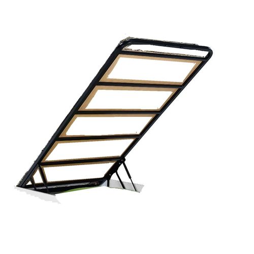 MECANISME STRUCTURE CADRE ACIER NOIR DE LIT RELEVABLE 1 PLACE VERINS ARTICULATIONS SOMMIER POUR