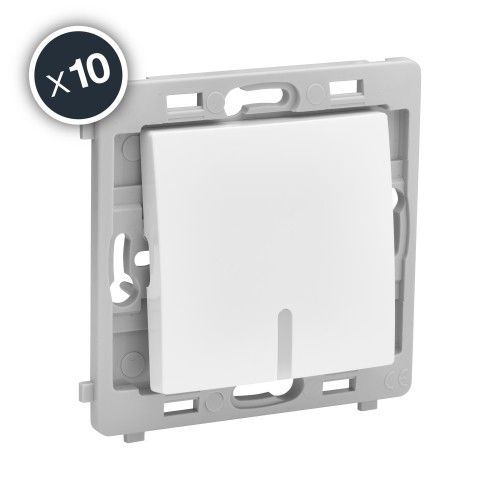 Mcanisme Va Et Vient - Lumineux Ou Tmoin Blanc - Bote De 10 - Caly Debflex