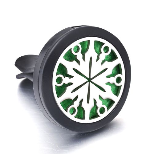 Mdaillon D'aromathrapie Diffuseur D'huile Essentielle, Pendentif Dsodorisant De Voiture Noir  La Mode En Acier Inoxydable, Motif Personnalis Accept