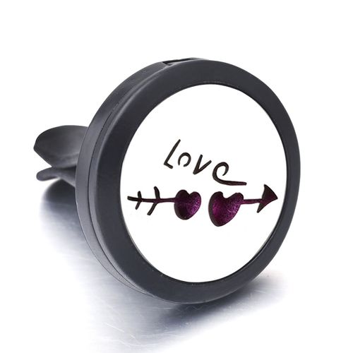 Mdaillon D'aromathrapie Diffuseur D'huile Essentielle, Pendentif Dsodorisant De Voiture Noir  La Mode En Acier Inoxydable, Motif Personnalis Accept