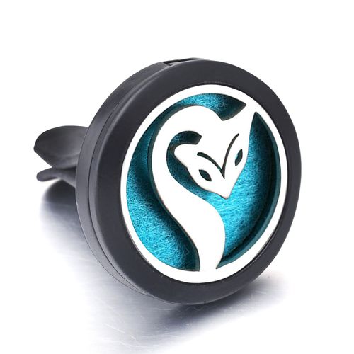 Mdaillon D'aromathrapie Diffuseur D'huile Essentielle, Pendentif Dsodorisant De Voiture Noir  La Mode En Acier Inoxydable, Motif Personnalis Accept