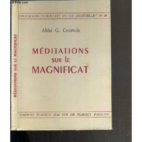 Meditations Sur Le Magnificat / Collection Feuillets De Vie Spirituelle N10   de COURTOIS G. ABBE  Format Broch 