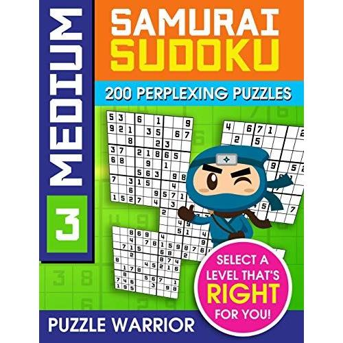 Medium Samurai Sudoku: 200 Perplexing Puzzles   de Puzzle Warrior  Format Broch 