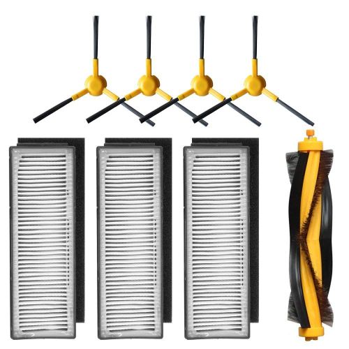 Meilleur Kit d'accessoires pour aspirateur robot Ecovacs Deebot M80 M80 Pro-3 filtres 4 brosses latrales et 1 brosse principale