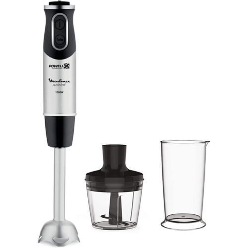 meimieshop-Dd6578 Quickchef 2 En 1 Mlangeur  Plonge 1000 W,Mixeur Avec Technologie Powelix Et 10 Vitesses,2 Accessoires,Verre 800 Ml Et Hachoir 500 Ml,Lames En Acier Inoxydable