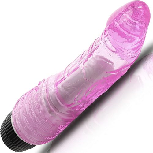 Meimieshop-Gode Vibro-Masseur 18cm 4.5cm Godemichet Rose Vibro Tpr Gode Realiste Sex Toy Vibromasseur Sex ToyS Femme Sextoy Femme Clitoridien Gode Vibromasseur Godemichets Sex Toys Vibromasseurs Fops D10-4