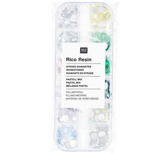 Mlange De Diamants En Strass De Couleur Pastel Pour Rsine - Ajoutez Une Touche De Charme Dlicat  Vos Crations - Rico Design Multicolore