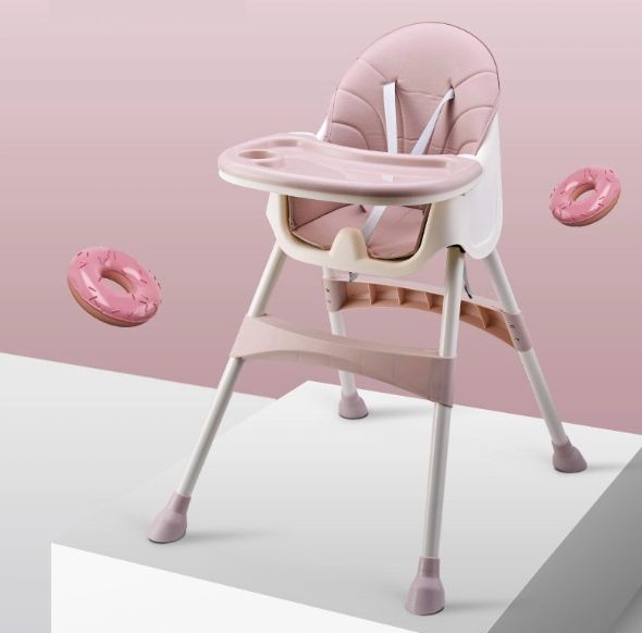 Mellie Chaise Haute Evolutive 2en1 Bebe Enfant Poids Max 50 Kg Siege Ergonomique Simili Cuir Repose Pieds Harnais Panier Rose Rakuten