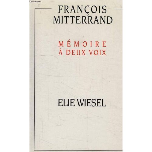 Memoire A Deux Voix   de franois mitterrand