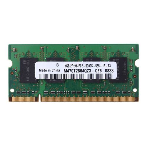 Mmoire De Serveur D'Ordinateur Portable Amd, Modle Ddr2, Capacit 1 Go, Frquence D'Horloge 677/Pc2-5300s-555/200 Broches, Ram 2rx16 Sodimm