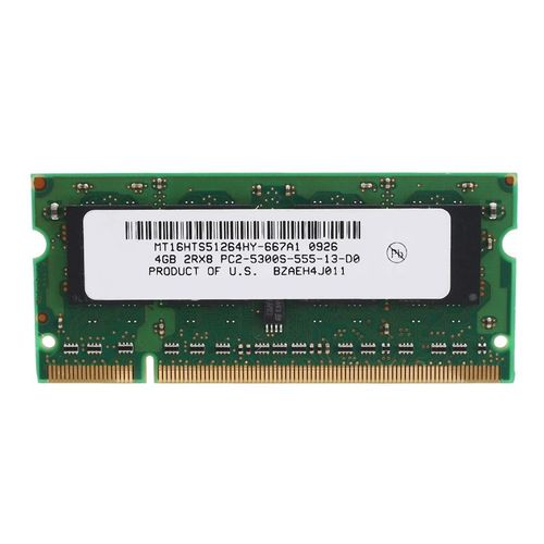 Mmoire de serveur d'ordinateur portable AMD, modle DDR2, capacit 4 go, frquence d'horloge 667Mhz, norme PC2 5300, broches 200 broches, 2RX8