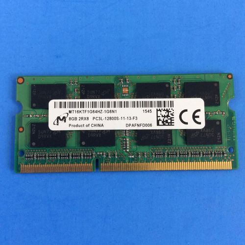 Mmoire pour ordinateur portable MICRON 8 Go 2 Rx8 pc3L-12800s MT16KTF1G64HZ-1G6N1 DDR3L - PC3L