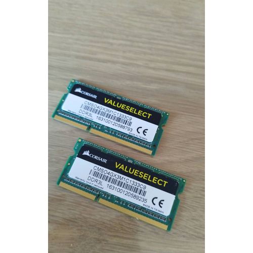 Mmoire RAM 2x 4go Corsair value Select DDR3