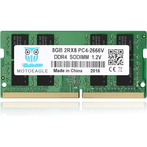 Mmoire RAM DDR4 8 Go DDR4 2666 MHz PC4-21300 (PC4-2666V) CL19 SODIMM 1,2 V 260 broches non ECC SO-DIMM pour ordinateur portable