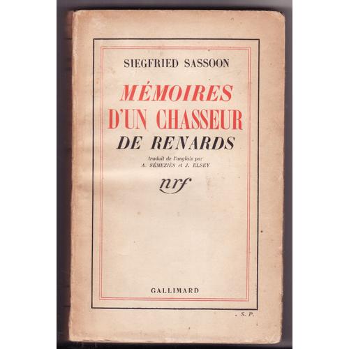 Mmoires D'un Chasseur De Renards ( Memoirs Of A Foxhunting Man)   de SASSOON SIEGFRIED 