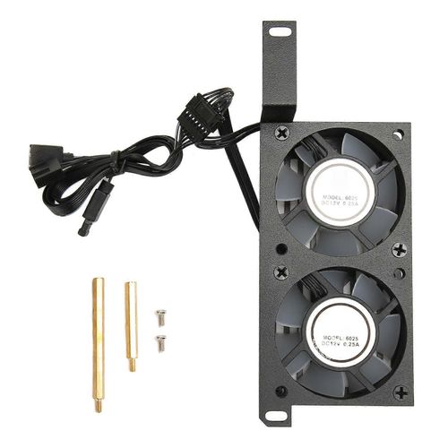 Memory Cooling Fan Double 6025PWM 1000 to 3000RPM 5V 3Pin Aura Sync ARGB Memory Radiator for DDR DDR2 DDR3 DDR4 DDR5 Black