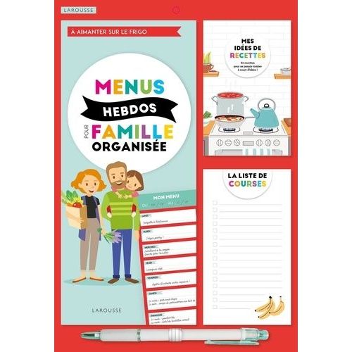 Menus Hebdos Pour Famille Organise    Format Beau livre 