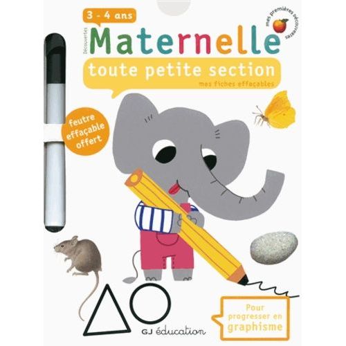 Mes Fiches Effaables Maternelle Toute Petite Section 3-4 Ans   de Gravier-Badreddine Delphine  Format Bote 