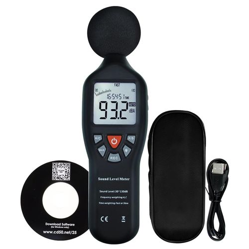 Mesure Du Niveau Sonore Avec Journalisation Des Donnes-Affichage Prcis-Plage De Mesure 30Db   130Db-Instrument Professionnel Compact(Avec Logiciel Cd)
