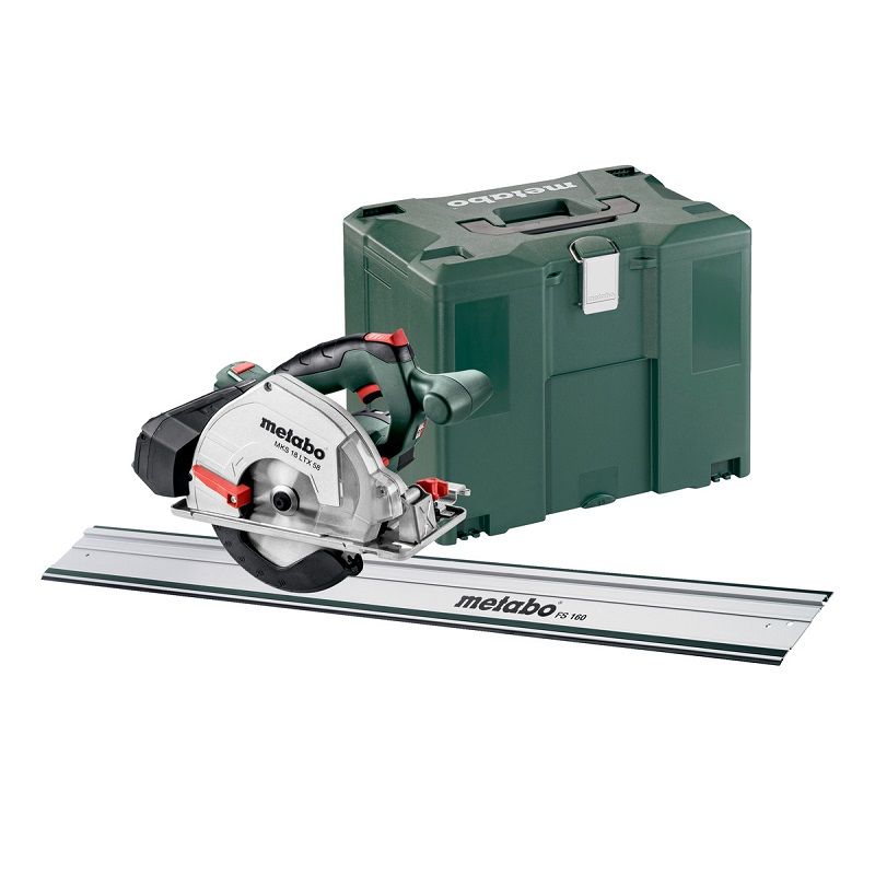 Metabo 18v Scie Circulaire Portative Sans Fil  Mtaux Mks 18 Ltx 58 Fs Set, Avec Rail De Guidage 160, Sans Batterie, Sans Chargeur - 691114000