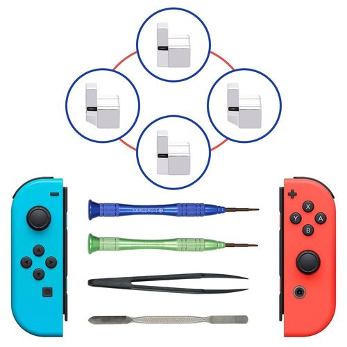 Mtal L / R Remplacement Du Contrleur De Jeu - Ensemble De Boucle De Verrouillage Avec Outil D'installation Pour Nintendo Switch Joy-Con