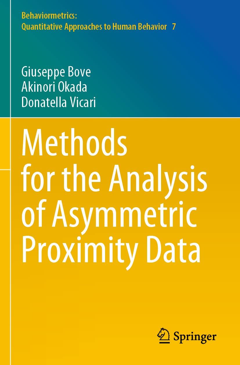 Methods For The Analysis Of Asymmetric Proximity Data    Format Broch 