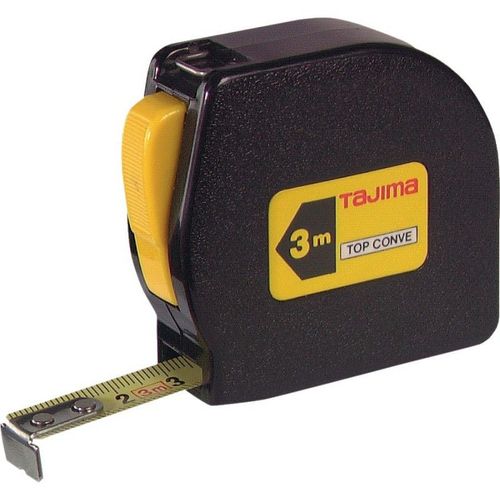 Mtre Ruban 5 M, Noir/Jaune Top Conve 5m X 13mm Tajima