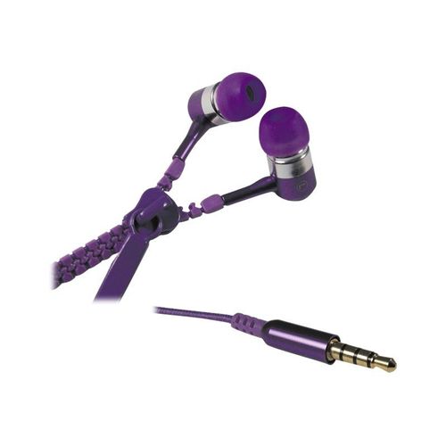 Metronic 471001 Ecouteurs Zip avec Micro. Violet