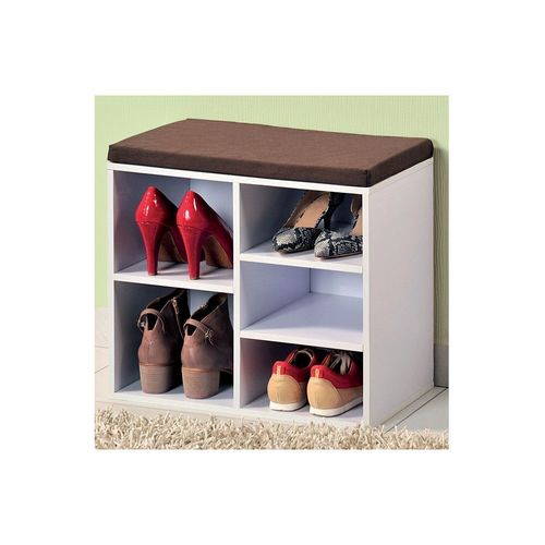 Meuble  Chaussures D'intrieur - Banc Blanc Avec Coussin Pour L'entre
