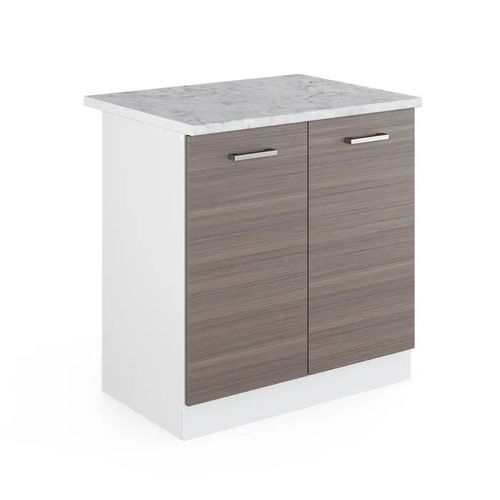 Meuble Bas Sous-vier R-Line, 80 Cm , Pt Marbre, Gris, Vicco