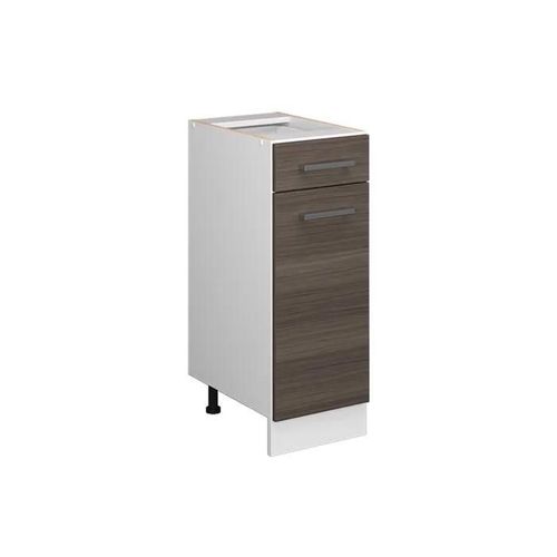 Meuble Bas Universel R-Line, 30cm Avec Tiroir, Sans Pt, Gris, Blanc, Vicco