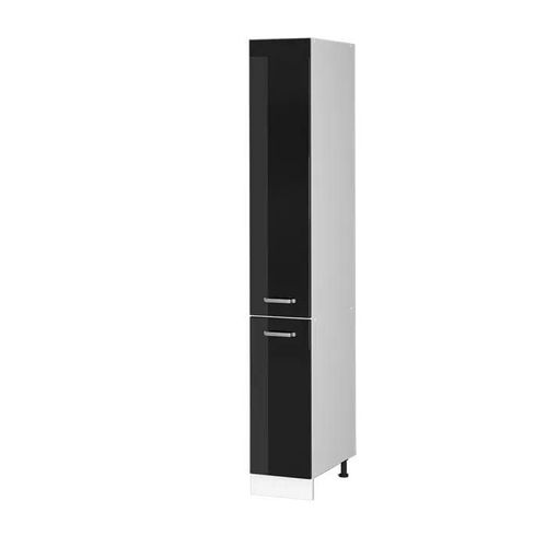 Meuble Haute De Cuisine R-Line, 30 Cm, Noir Haute Brillance, Vicco