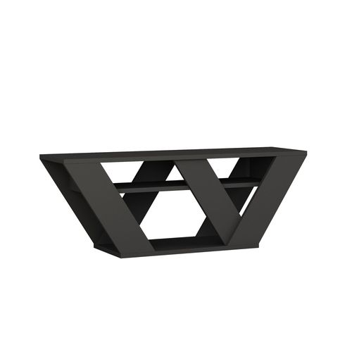 Meuble Tv Design Pipralla - L. 110 X H. 40 Cm - Gris Anthracite