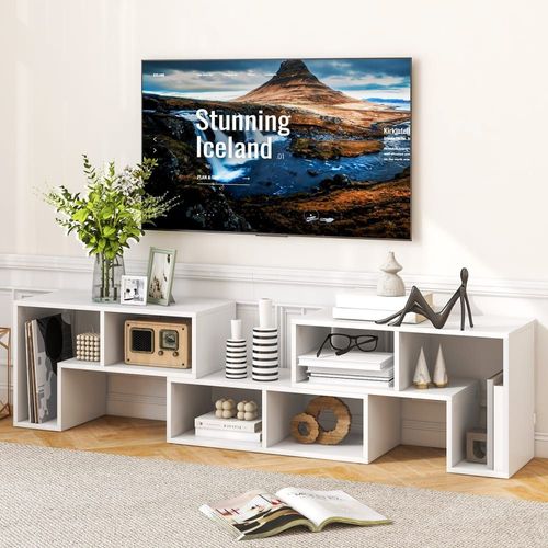 Meuble Tv Moderne Combination Libre 3 Pices Blanc 135x30x43cm