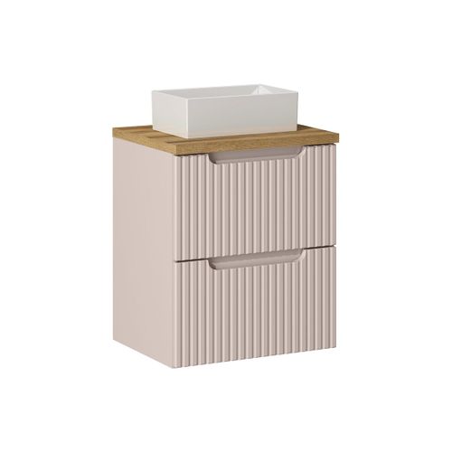 Meuble Vasque 2 Tiroirs Stratifis Beige