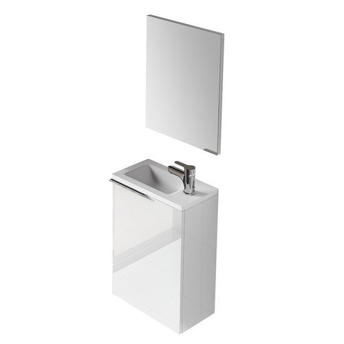 1 X Meubles De Salle De Bain En Bois 58x40x22 Cm Laqu Blanc