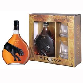 Meukow VS Cognac 0,7L (40% Vol.) coffret avec 2 verres