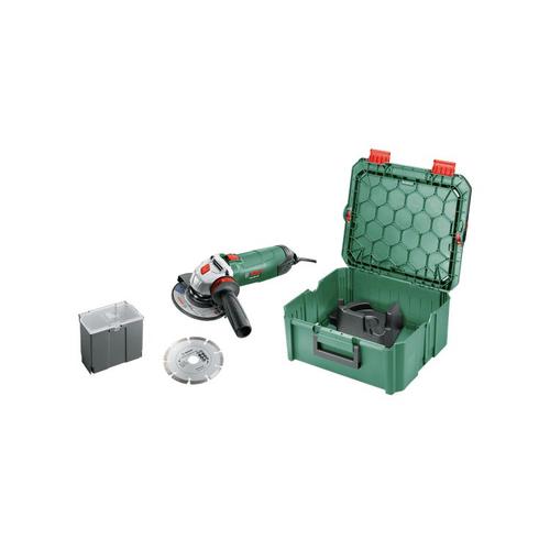 Meuleuse 1 Angulaire Pws 850-125 Bosch + 2 Accessoires + 1 Bote  Outils Systembox - 06033a270a