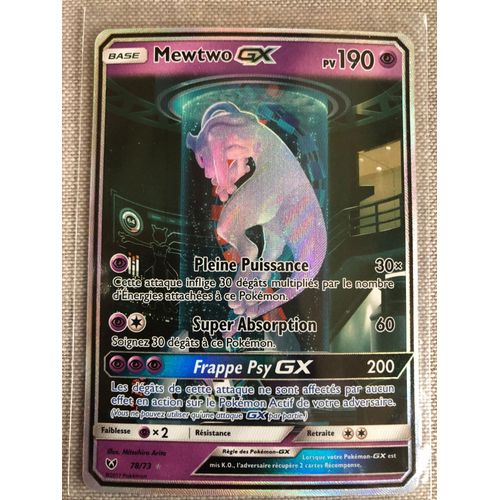 Mewtwo Gx 78/73 Full Art Secret Rare Shining Legends Carte Pokemon En Français Rakuten