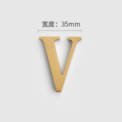 MFYS Lettres de l'Alphabet Anglais en Laiton Massif pour Decoration de