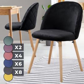 Lot de 4 chaises grises pas cher pour salle à manger - MIA