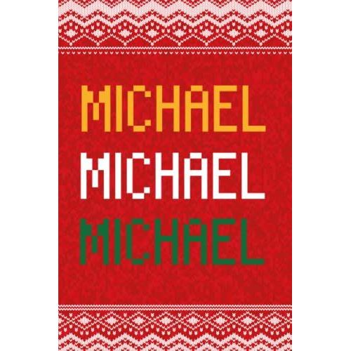 Michael: Personalized Writing Journal For Men Christmas Themed, Multi Colored (Custom Name Journal, Blank Journal, Write In Notebook, Knitted Pattern) Of Size 6x9 100 Pages For Michael   de Publishing By Lucas, Name Personalized  Format Broch 