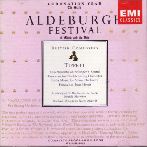 Michael Tippett : Divertimento On 'sellinger's Round'; Little Music; Sonata For 4 Horns; Concerto For Double String Orchestra [Academy St Martin In The Fileds, Neville Marriner] - 