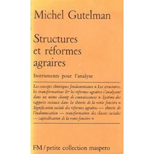 Structures Et Rformes Agraires   de michel gutelman 