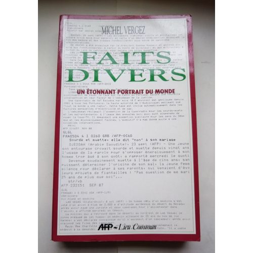 Michel Vergez Faits Divers 1990 Afp Lieu Commun   