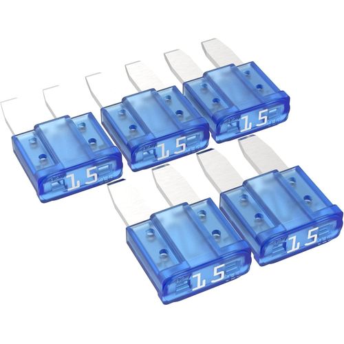 Micro 2 Fusibles  Lame Mikroto Ii 5a - 30a Fusible Enfichable D'automobile Choix : 15a Ampre Bleu, 5 Pcs[Car4211663]