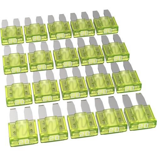 Micro 2 Fusibles  Lame Mikroto Ii 5a - 30a Fusible Enfichable D'automobile Choix : 20a Ampre Jaune, 20 Pcs[Rou5241660]