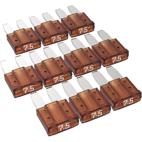 Micro 2 Fusibles  Lame Mikroto Ii 5a - 30a Fusible Enfichable D'automobile Choix : 7,5a Ampre Brun, 10 Pcs[Car4211653]