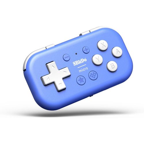 Micro Bluetooth Gamepad Pocket-Sized Mini Controller For Switch, Android, And Raspberry Pi, Support Keyboard Mode (Bleu)