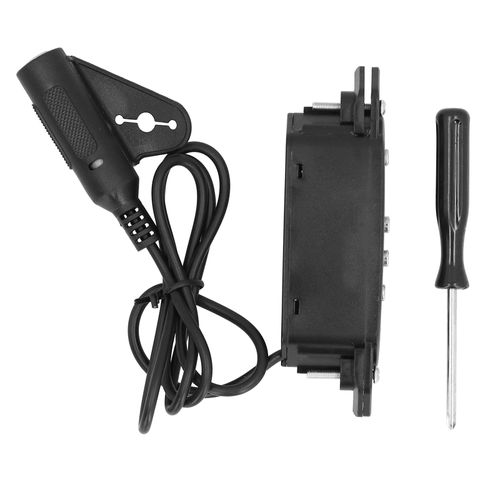 Micro De Guitare 6 Cordes Avec Clip, Trou De Son Gratuit, Collection De Volumes Pour Instruments A Cordes (Noir)
